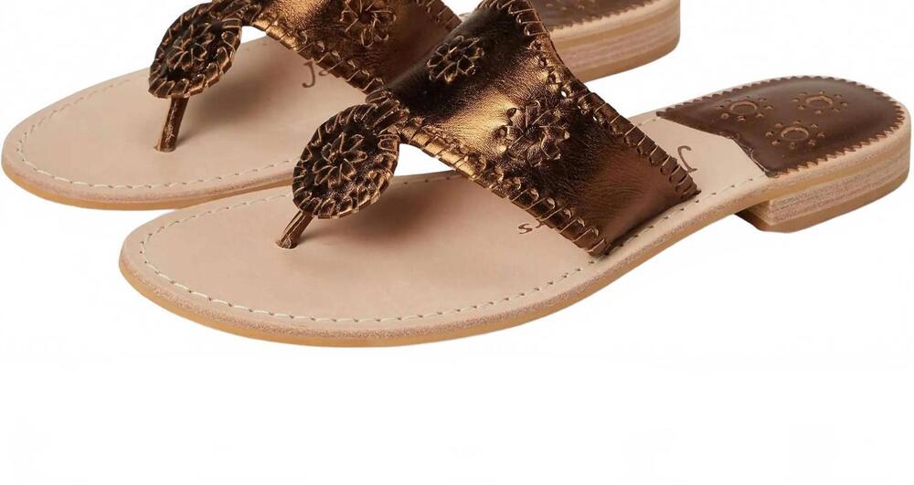NEW JACK ROGERS women's jacks sandal in bronze